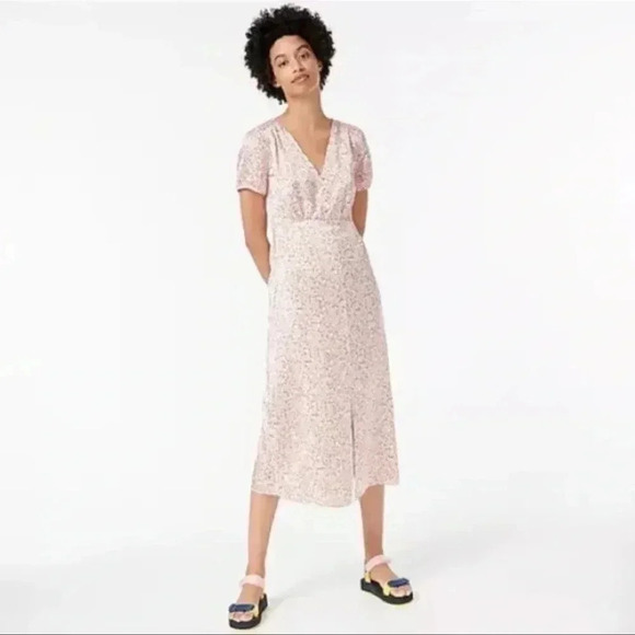 J. Crew Dresses & Skirts - J.Crew Floral in Field Day Print Metallic Button Down V-Neck Midi Size 2